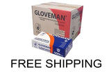 10x 100 (10 Boxes/1 Case/1000 Gloves) of Gloveman Clear Powder Free Vinyl Gloves
