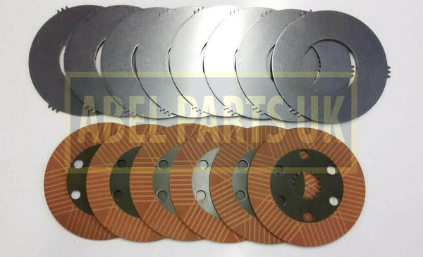 BRAKE FRICTION & COUNTER PLATE FOR JCB SD40 520 2CX 406 PD40 (6 PC'S) (458/20281 & 458/20286)